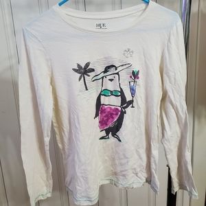 HUE sleepwear Christmas tropical penguin